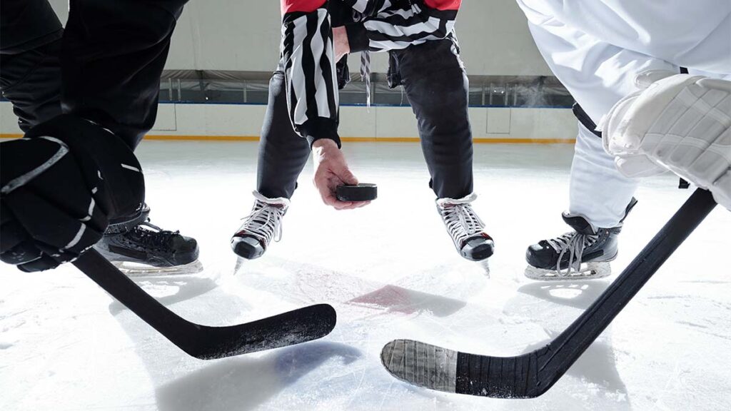 hockey faceoff puck